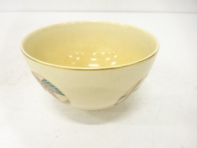 JAPANESE TEA CEREMONY / TEA CHAWAN / KYO WARE / KINSAI IROE / MARI BALL